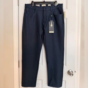 NWT Scott James Men's Midnight Blue Slim Fit Stretch Straight Leg Pants 34x30